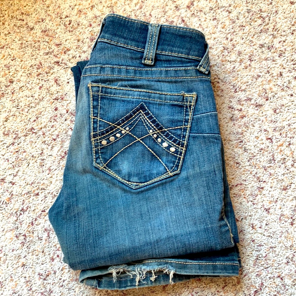 Ariat REAL denim jeans  size 27R. Mid rise boot